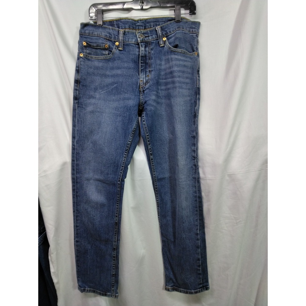 Levi's 511 Jeans Mens 33x30 Blue Dark Wash Slim Straight Stretch Denim Red Tab